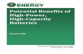 Potential Benefits of High-Power, High-Capacity Batteries