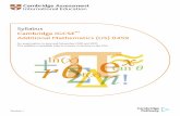 Syllabus Cambridge IGCSE Additional Mathematics (US) 0459