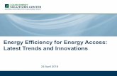 Energy Efficiency for Energy Access: Latest Trends and ...