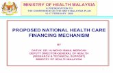 PROPOSED NATIONAL HEALTH CARE FINANCING MECHANISM