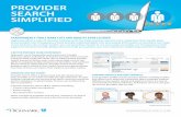 PROVIDER SEARCH SIMPLIFIED