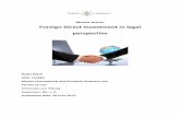 Master thesis: Foreign Direct Investment in legal perspective