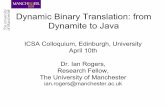 Dynamic Binary Translation: from Dynamite to Java