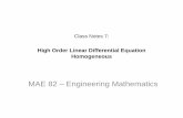 High Order Linear Differential Equation Homogeneous