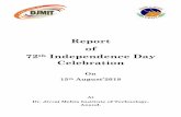 Report of 72 Independence Day Celebration