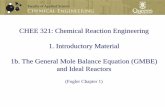 CHEE 321: Chemical Reaction Engineering 1. Introductory ...