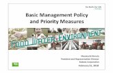 Basic Management Policy and Priority Measures
