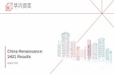 China Renaissance: 1H21 Results