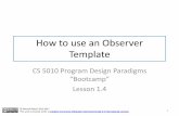 How to use an Observer Template - Northeastern University