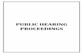PUBLIC HEARING PROCEEDINGS