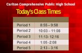 Carlton Comprehensive Public High School Today’s Class Times
