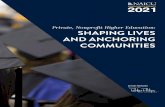 Private, Nonproﬁt Higher Education: SHAPING LIVES AND ...