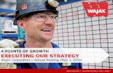 4 POINTS OF GROWTH EXECUTING OUR STRATEGY
