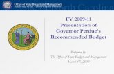 FY 2009-11 Presentation of Governor Perdue’s Recommended ...