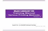 Multi LABELIST V5 Training Manual Various Printing Methods