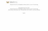 Department of Higher Education and Training Guidelines for ...