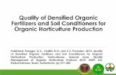 Quality of Densified Organic Fertilizers and Soil ...