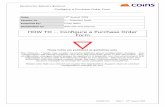 HOW TO … Configure a Purchase Order Form