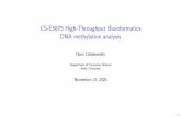 CS-E5875 High-Throughput Bioinformatics DNA methylation ...