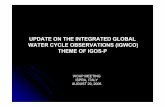 UPDATE ON THE INTEGRATED GLOBAL WATER CYCLE …