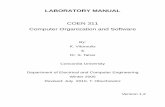 LABORATORY MANUAL COEN 311 Computer Organization and …