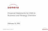 Financial Statements for 2000 & Business and Strategy Overview