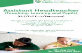 VS - Assistant Headteacher (Teaching, Learning and Pupils ...