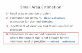 Small Area Estimation - Small Area methods for ...