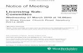 Notice of Meeting - decisionmaking.westberks.gov.uk
