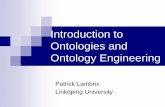 Introduction to Ontologies and Ontology Engineering
