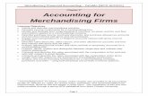 Chapter 4 Accounting for Merchandising Firms