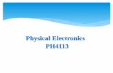 Physical Electronics PH4113 - Tanta University