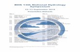 BHS 13th National Hydrology Symposium
