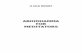 ABHIDHAMMA FOR MEDITATORS - Tathagata Meditation Center