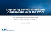 Deploying 10/40G InfiniBand Applications over the WAN