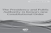 The Presidency and Public Authority in Kenya’s new ...