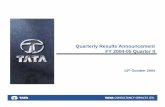 Quarterly Results Announcement FY 2004-05 Quarter II