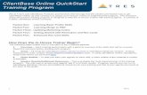 ClientBase Online QuickStart Shore Excursion & Training ...