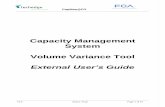 Capacity Management System Volume Variance Tool