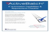 IT Automation Capabilities & Requirements Checklist