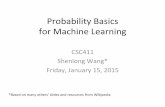Probability*Basics** for*Machine*Learning*