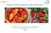 PROCESSING OF KING CHILLI PICKLE