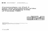 Commentary on Part 3 (Use and Occupancy) of National ...