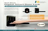 Matt Black Digital Smart Door Lock