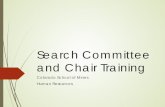 Search Committee Training - Mines