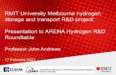 RMIT University Melbourne hydrogen storage and transport R ...