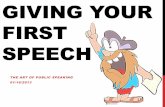 GIVING YOUR FIRST SPEECH - Human Communication