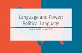 Political Language - Power