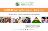 MTSS Universal Screener - Behavior