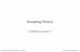 Sampling Theory - Cornell University